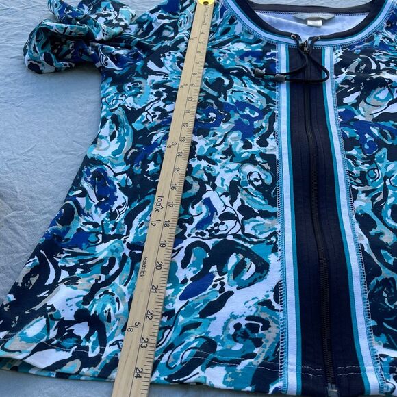 Christopher & Banks size XLP abstract zip front jacket . - Picture 5 of 11